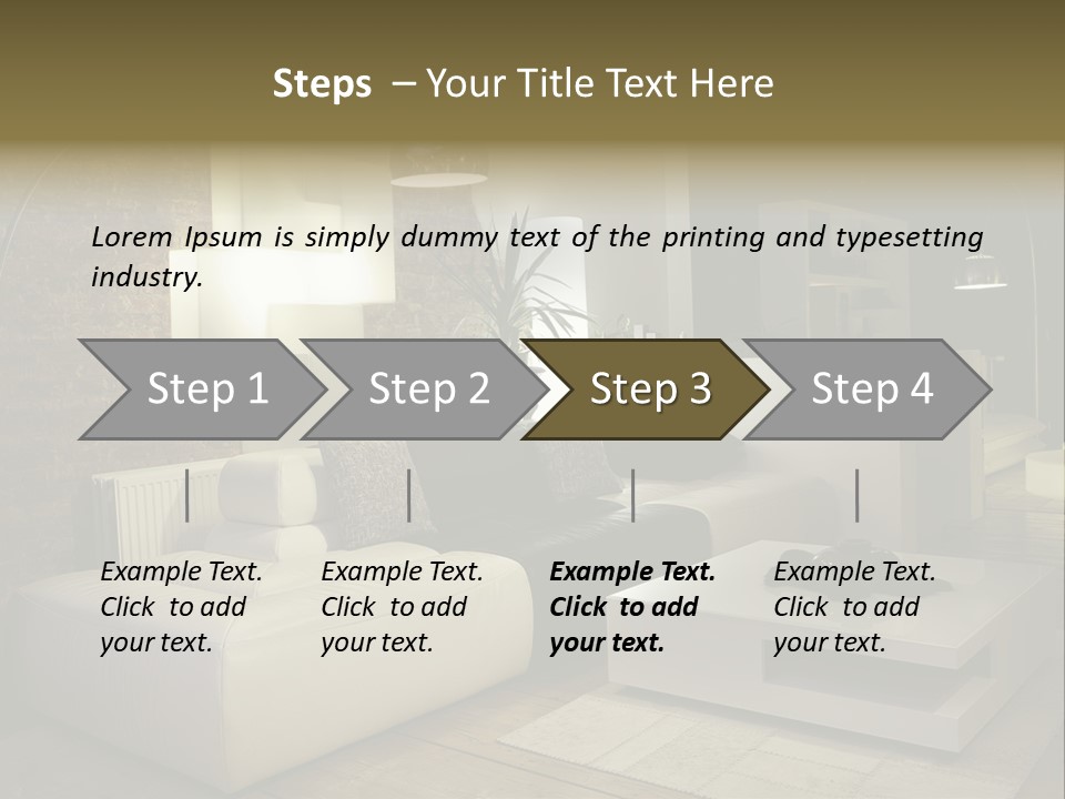Objects Decorative Sittingroom PowerPoint Template