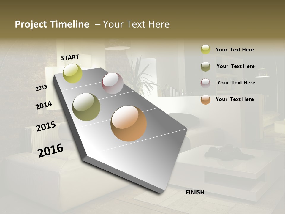 Objects Decorative Sittingroom PowerPoint Template