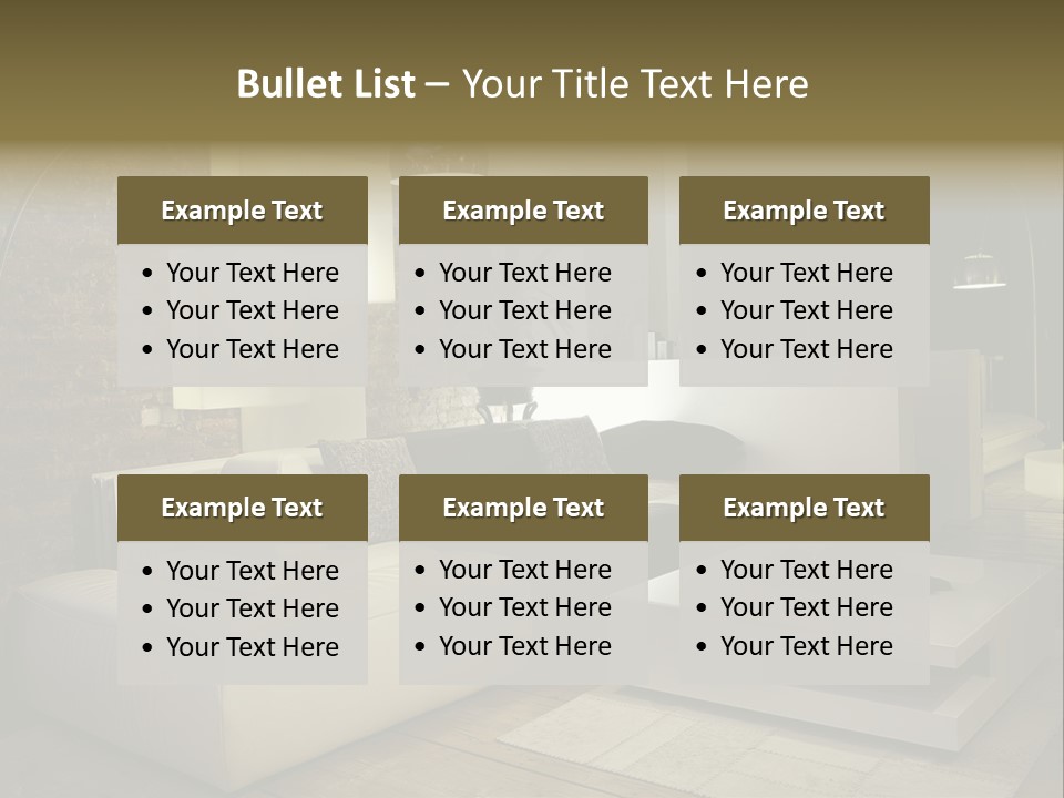 Objects Decorative Sittingroom PowerPoint Template