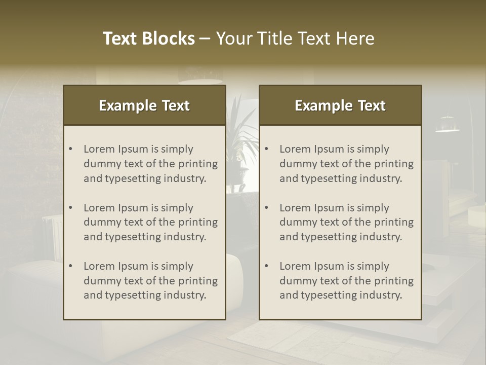 Objects Decorative Sittingroom PowerPoint Template