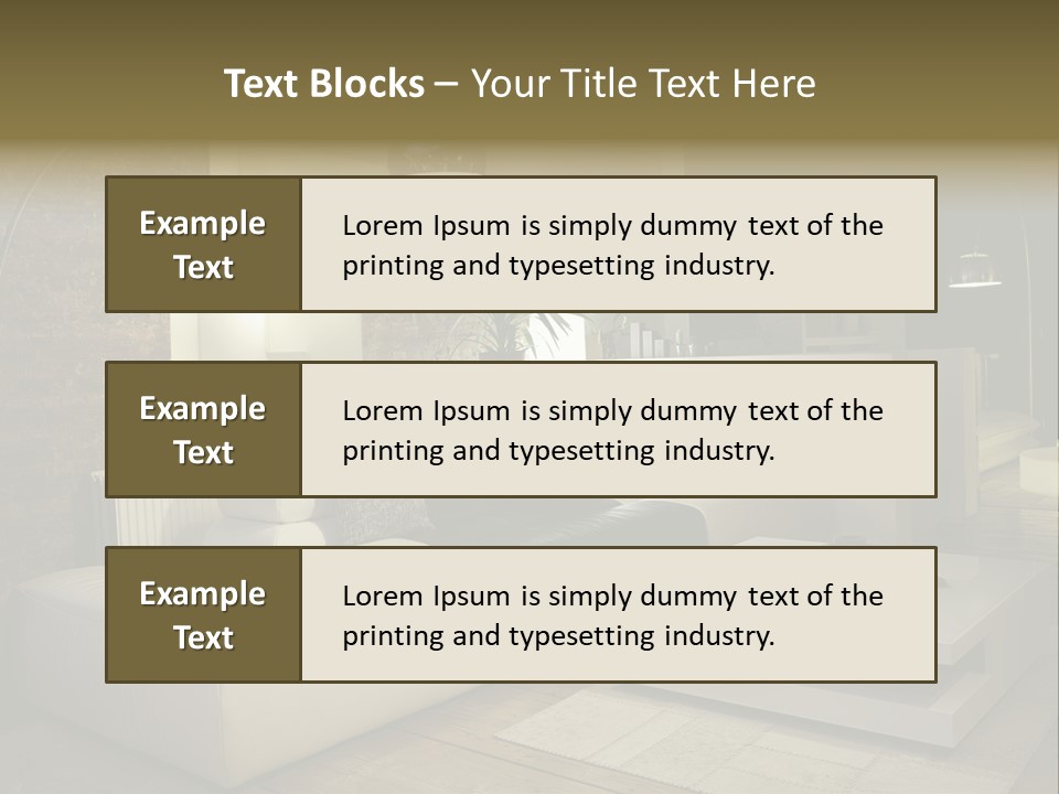 Objects Decorative Sittingroom PowerPoint Template