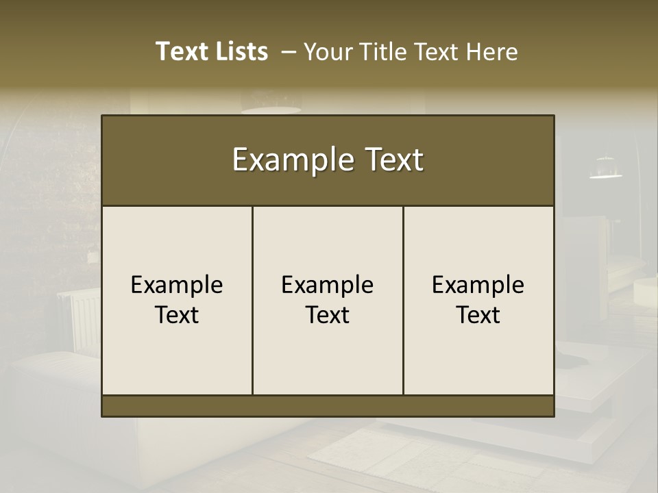 Objects Decorative Sittingroom PowerPoint Template