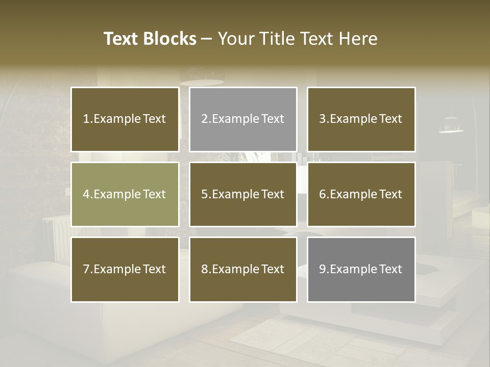 Objects Decorative Sittingroom PowerPoint Template
