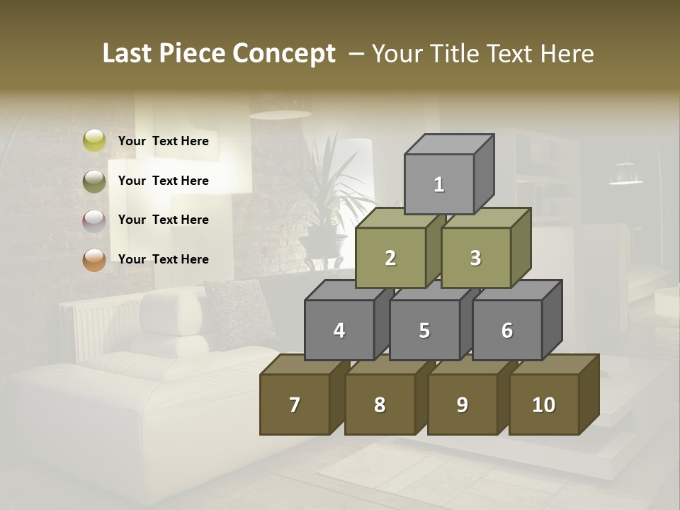 Objects Decorative Sittingroom PowerPoint Template
