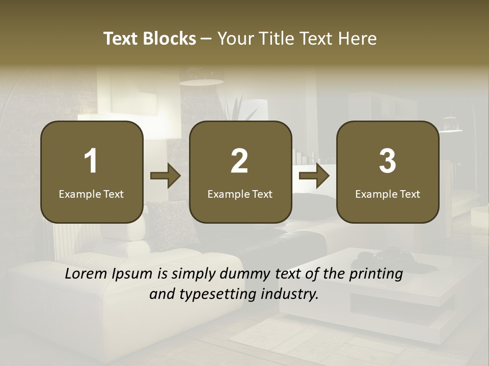 Objects Decorative Sittingroom PowerPoint Template