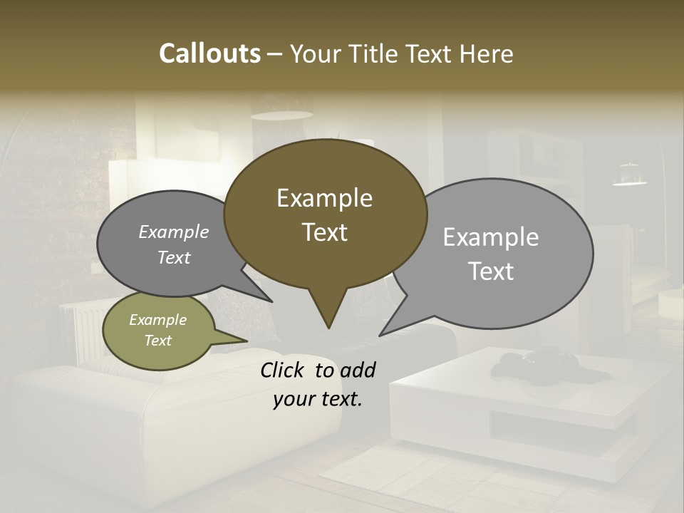 Objects Decorative Sittingroom PowerPoint Template