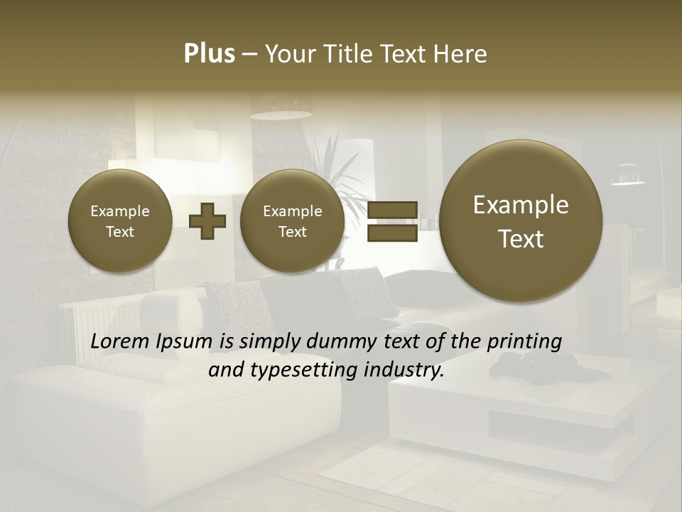 Objects Decorative Sittingroom PowerPoint Template
