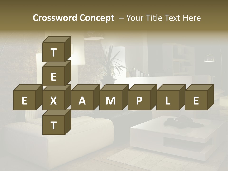 Objects Decorative Sittingroom PowerPoint Template