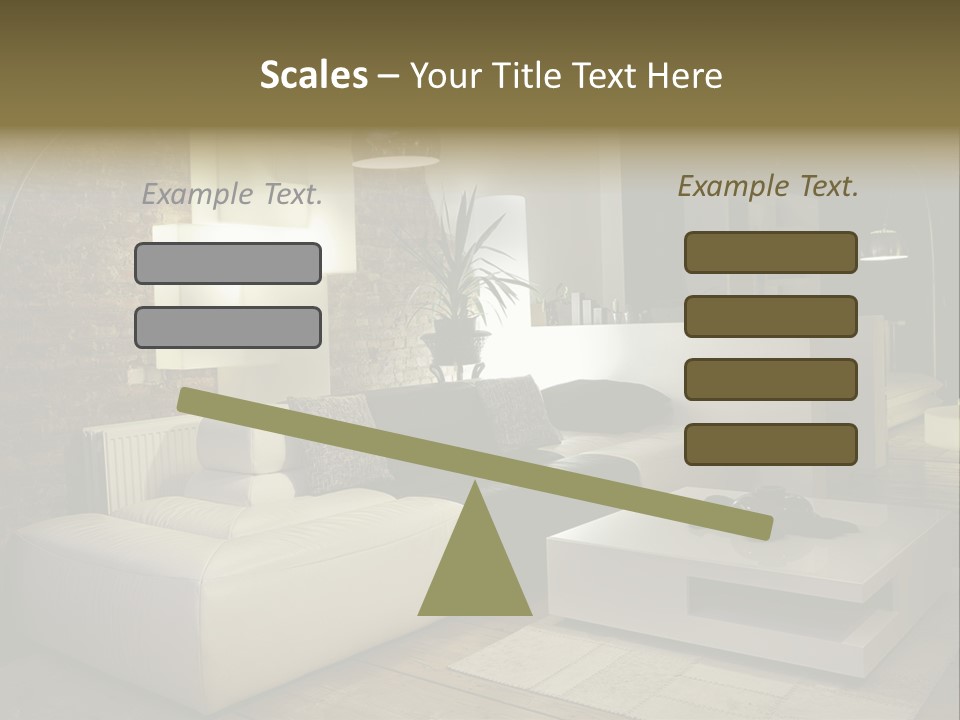 Objects Decorative Sittingroom PowerPoint Template