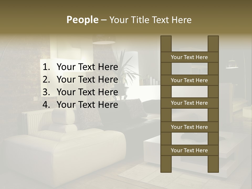 Objects Decorative Sittingroom PowerPoint Template