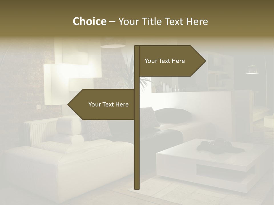 Objects Decorative Sittingroom PowerPoint Template