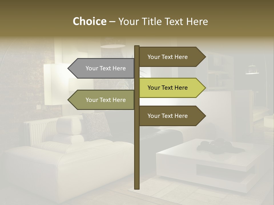 Objects Decorative Sittingroom PowerPoint Template