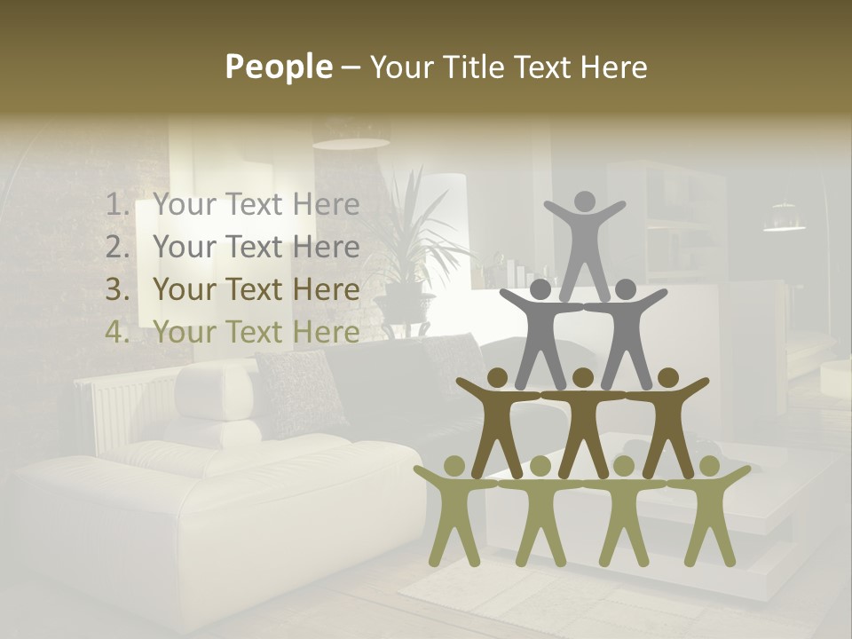 Objects Decorative Sittingroom PowerPoint Template