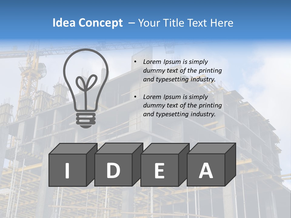 Cement Sky Industry PowerPoint Template