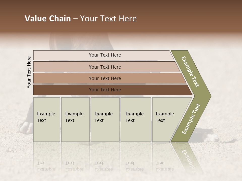 A Dog Playing With A Tennis Ball In The Sand PowerPoint Template