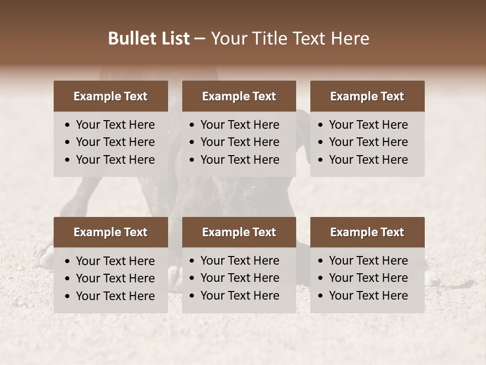 A Dog Playing With A Tennis Ball In The Sand PowerPoint Template