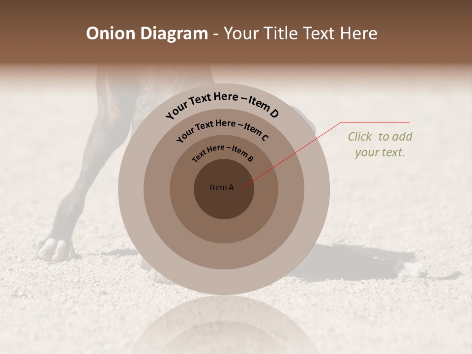 A Dog Playing With A Tennis Ball In The Sand PowerPoint Template