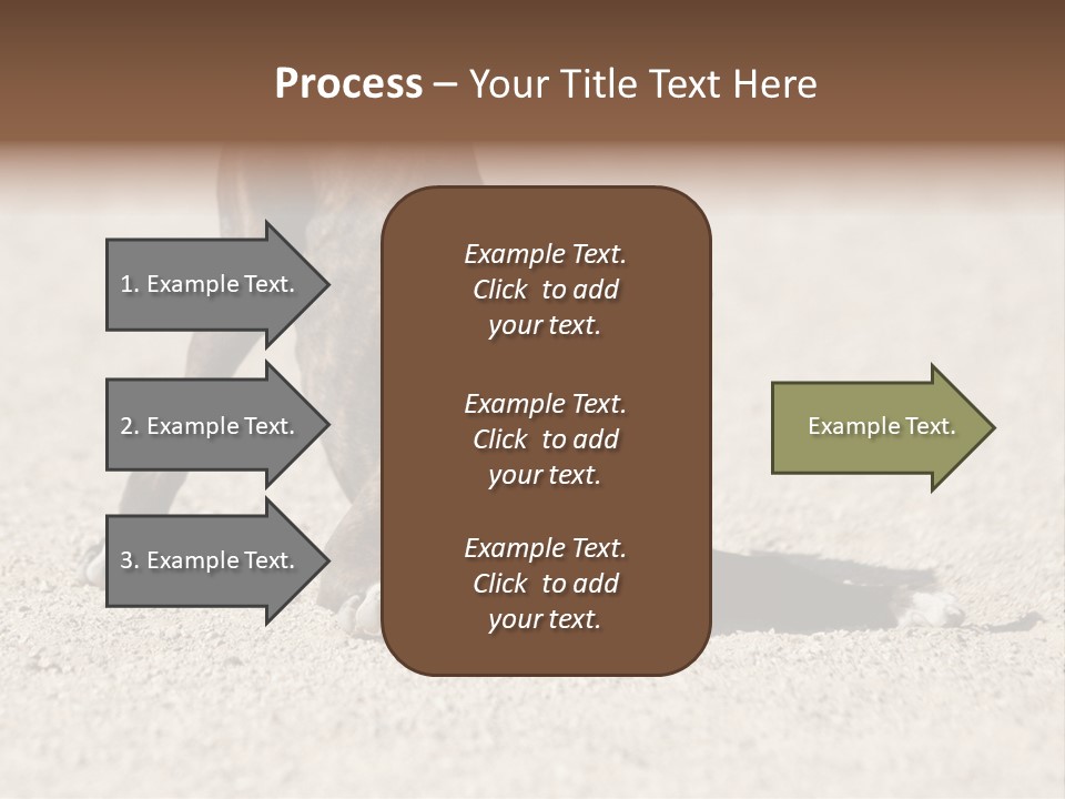 A Dog Playing With A Tennis Ball In The Sand PowerPoint Template