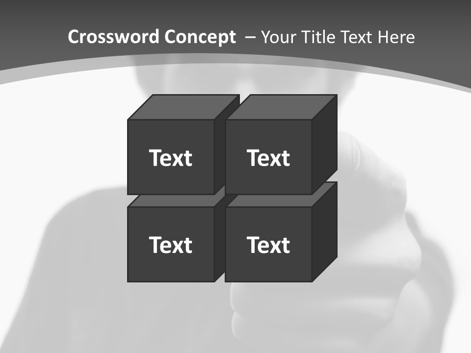 Frustrated Hand Copyspace PowerPoint Template