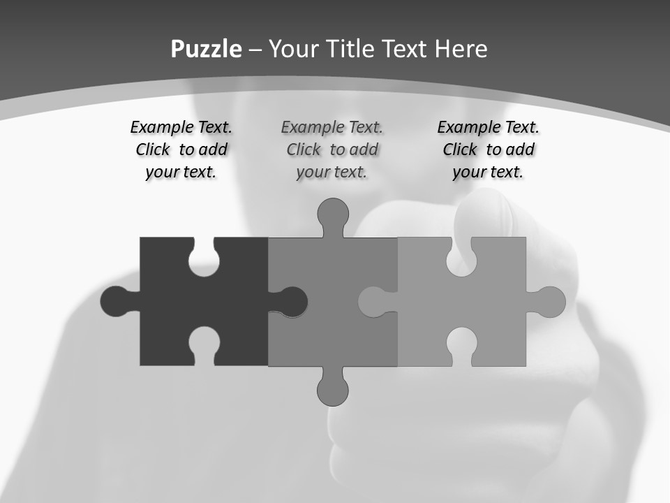 Frustrated Hand Copyspace PowerPoint Template