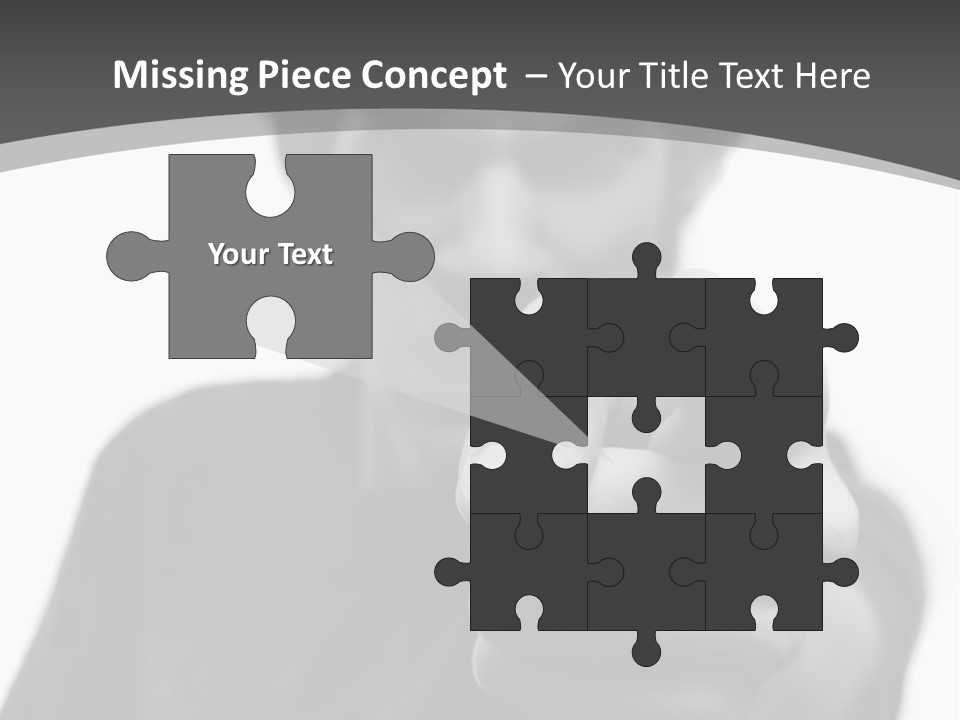 Frustrated Hand Copyspace PowerPoint Template