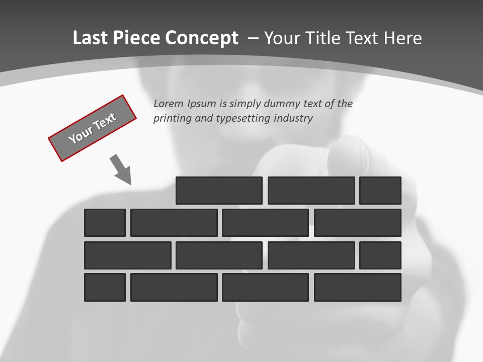 Frustrated Hand Copyspace PowerPoint Template