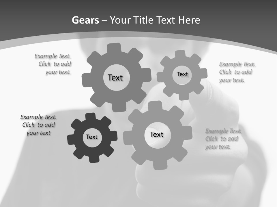 Frustrated Hand Copyspace PowerPoint Template