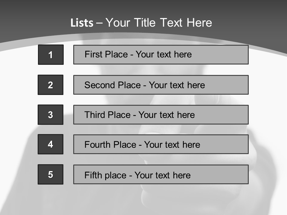 Frustrated Hand Copyspace PowerPoint Template