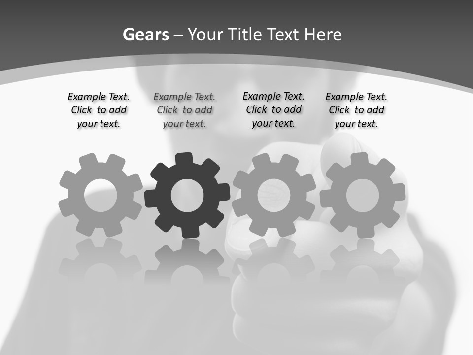 Frustrated Hand Copyspace PowerPoint Template