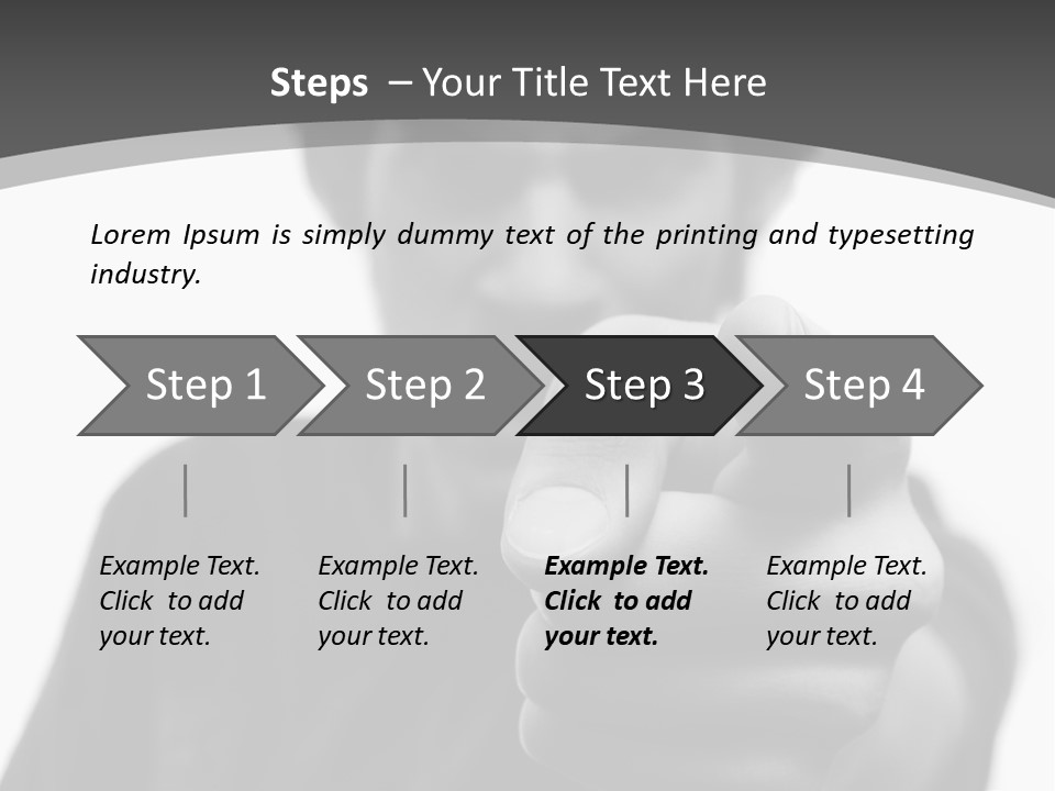 Frustrated Hand Copyspace PowerPoint Template