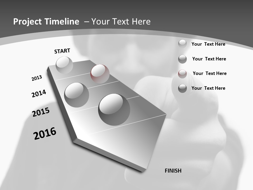 Frustrated Hand Copyspace PowerPoint Template