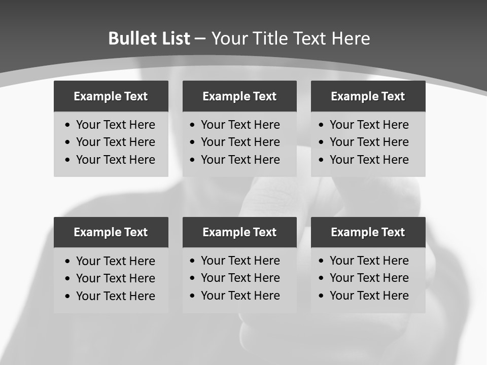 Frustrated Hand Copyspace PowerPoint Template