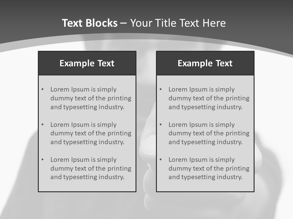 Frustrated Hand Copyspace PowerPoint Template