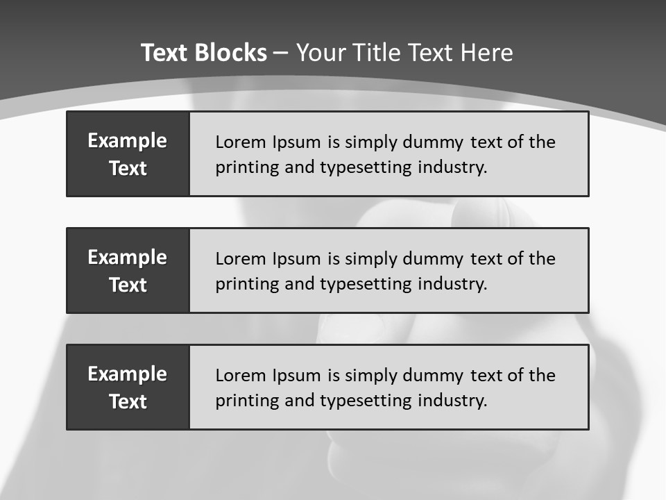 Frustrated Hand Copyspace PowerPoint Template