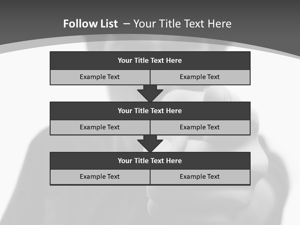 Frustrated Hand Copyspace PowerPoint Template