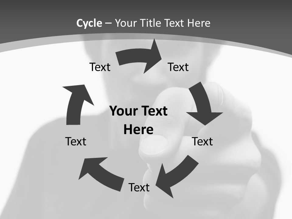 Frustrated Hand Copyspace PowerPoint Template