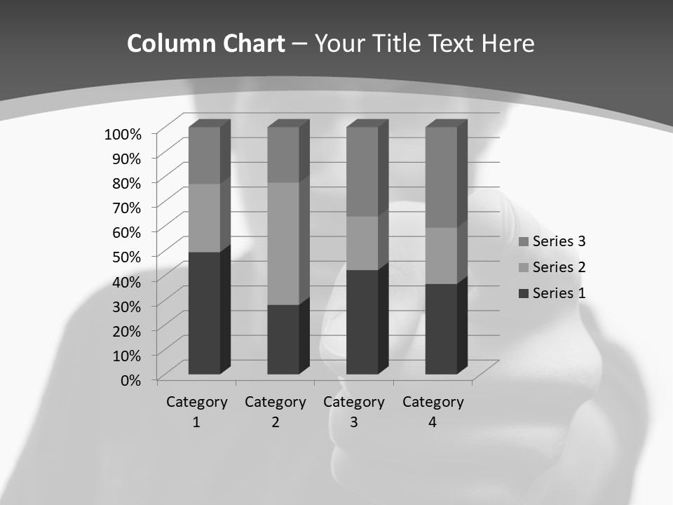 Frustrated Hand Copyspace PowerPoint Template