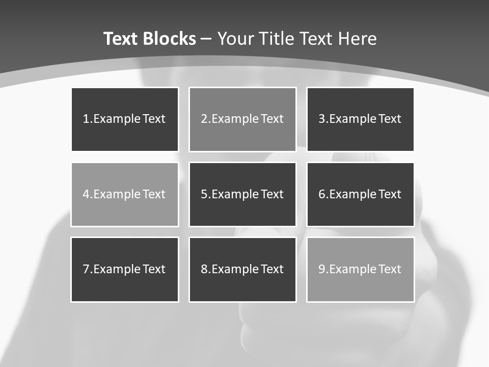 Frustrated Hand Copyspace PowerPoint Template