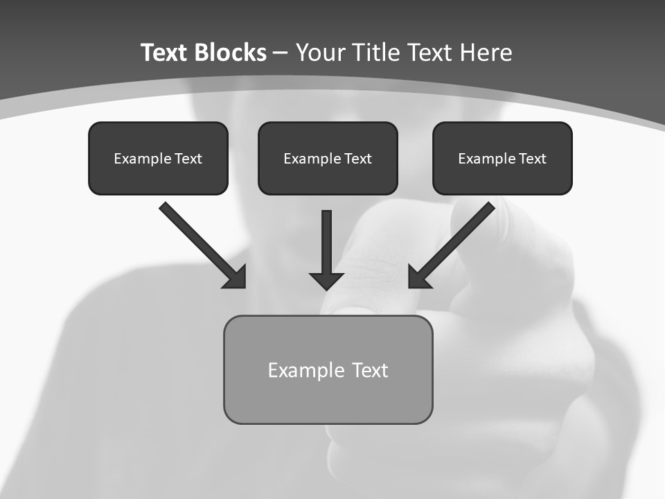 Frustrated Hand Copyspace PowerPoint Template
