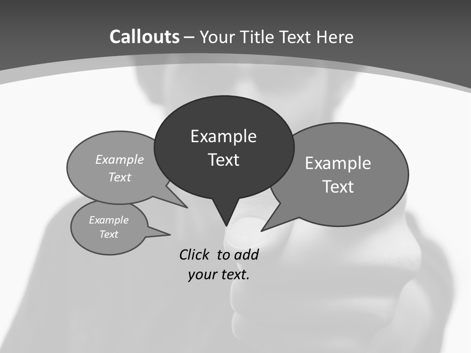 Frustrated Hand Copyspace PowerPoint Template