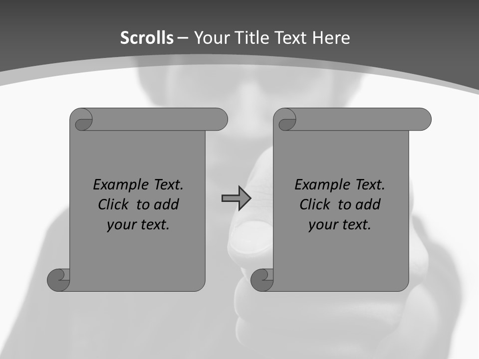 Frustrated Hand Copyspace PowerPoint Template