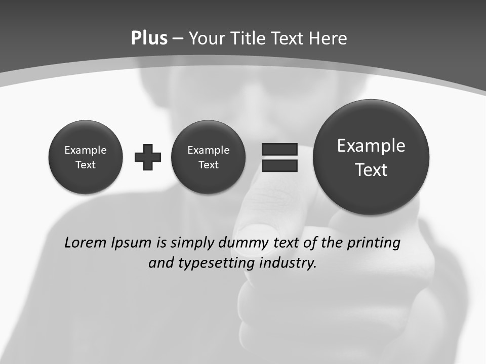 Frustrated Hand Copyspace PowerPoint Template