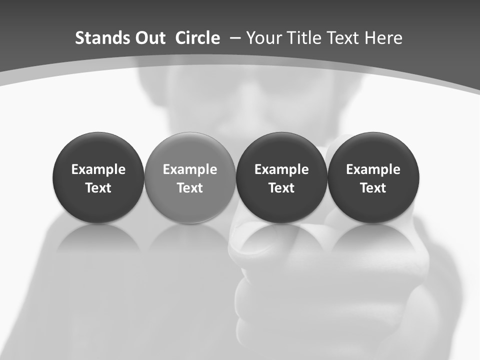 Frustrated Hand Copyspace PowerPoint Template