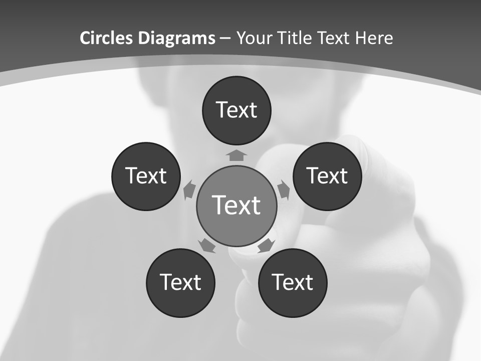 Frustrated Hand Copyspace PowerPoint Template