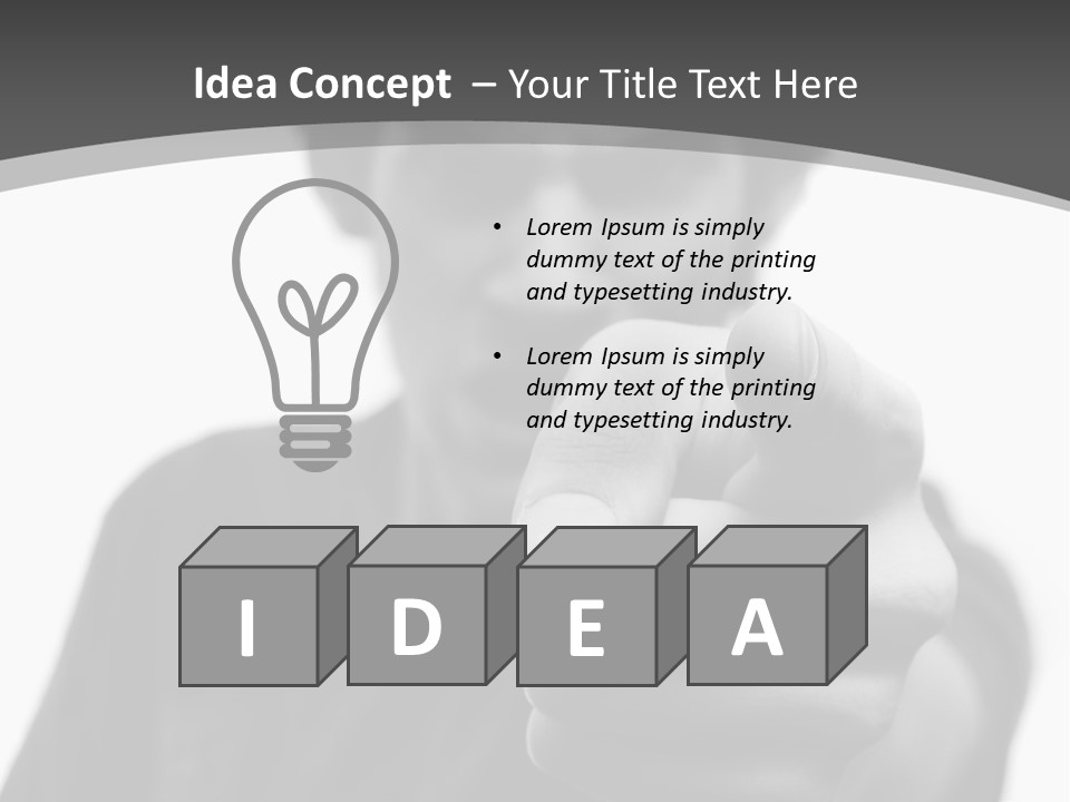 Frustrated Hand Copyspace PowerPoint Template