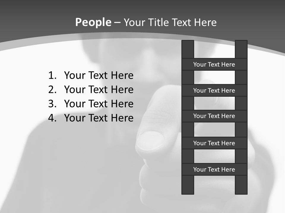 Frustrated Hand Copyspace PowerPoint Template