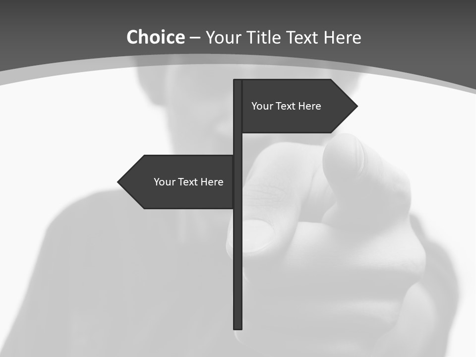 Frustrated Hand Copyspace PowerPoint Template