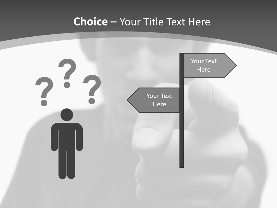 Frustrated Hand Copyspace PowerPoint Template