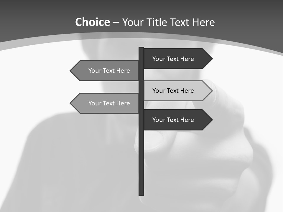 Frustrated Hand Copyspace PowerPoint Template