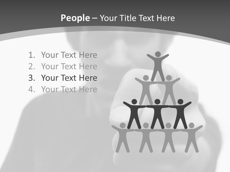 Frustrated Hand Copyspace PowerPoint Template